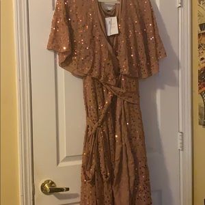 COPY - High-low flutter sleeve formal dress